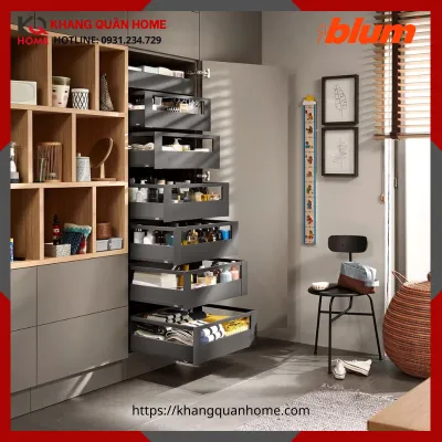 Tủ Đồ Khô Blum SPACE TOWER MERIVOBOX IR2 7572086 Xám Đậm Cho Tủ Rộng 601-1200mm