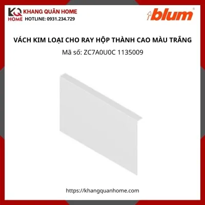 VÁCH KIM LOẠI PHÍA SAU CHO RAY HỘP THÀNH CAO MÀU TRẮNG ZC7A0U0C 1135009