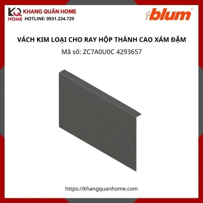 VÁCH KIM LOẠI PHÍA SAU CHO RAY HỘP THÀNH CAO XÁM ĐẬM ZC7A0U0C 4293657