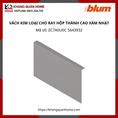 VÁCH KIM LOẠI PHÍA SAU CHO RAY HỘP THÀNH CAO XÁM NHẠT ZC7A0U0C 5643932
