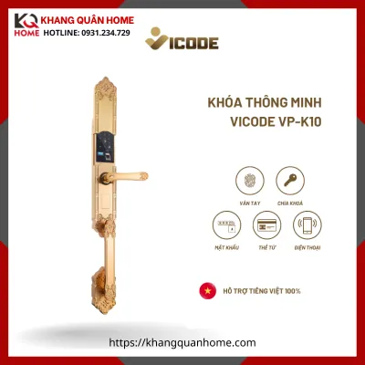 Khóa Điện Tử Vicode VP-K10 Vàng 24K