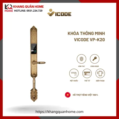 Khóa Điện Tử Vicode VP-K20 Vàng 24K