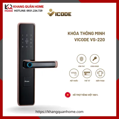 Khóa Điện Tử Vicode VS-220 Đỏ Đồng