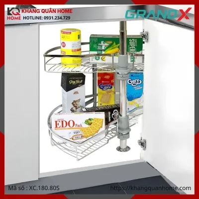 KỆ GÓC MÂM XOAY 1/2 GRANDX 180° XC.180.80S