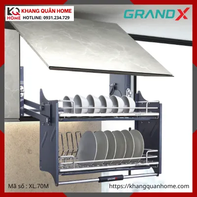 GIÁ BÁT NÂNG HẠ GRANDX NAN OVAL KHUNG THÉP 700MM XL.70M