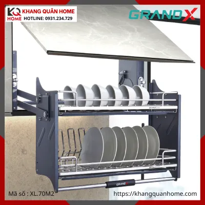 GIÁ BÁT NÂNG HẠ GRANDX NAN OVAL KHUNG INOX 700MM XL.70M2