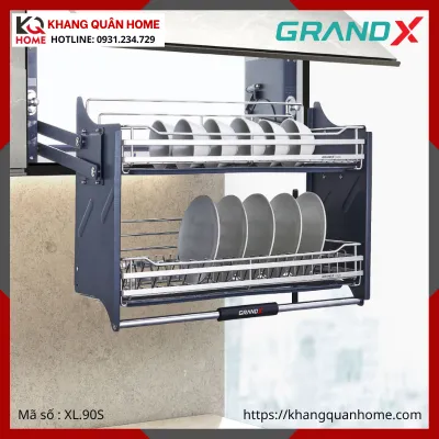 GIÁ BÁT NÂNG HẠ GRANDX NAN DẸT KHUNG THÉP 900MM XL.90S