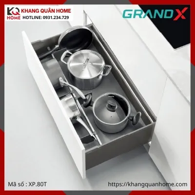 GIÁ XOONG NỒI GRANDX 800MM TITANIUM XP.80T