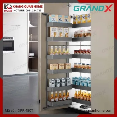 TỦ ĐỒ KHÔ GRANDX TITANIUM CÁNH MỞ R450MM XPR.450T