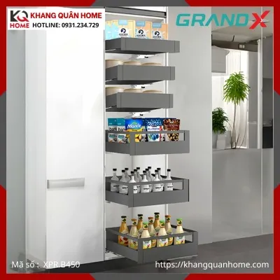 TỦ ĐỒ KHÔ GRANDX  4 TẦNG ĐỘC LẬP R500MM XPR.B450