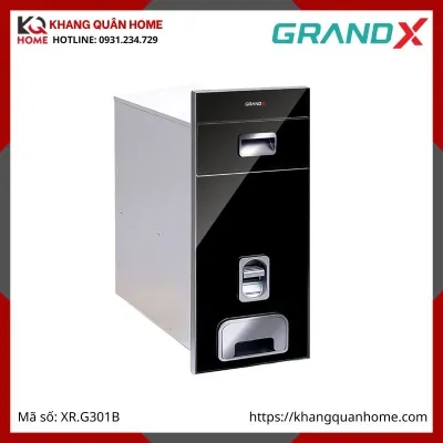 THÙNG GẠO GRANDX KÍNH CƯỜNG LỰC MẶT GƯƠNG ĐEN XR.G301B