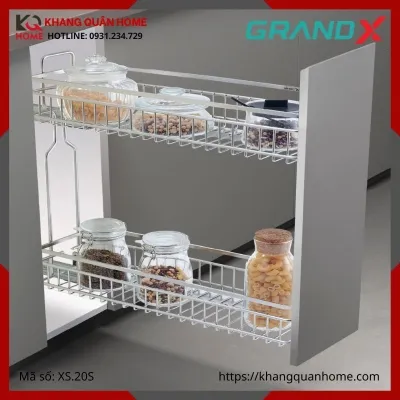 GIÁ GIA VỊ GRANDX NAN DẸT KHUNG THÉP 200MM XS.20S