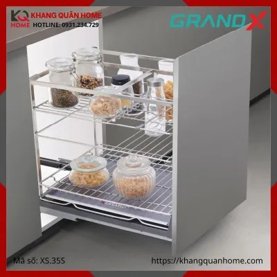 GIÁ GIA VỊ GRANDX NAN DẸT KHUNG THÉP 350MM XS.35S