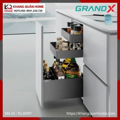 GIÁ GIA VỊ 3 TẦNG ĐỘC LẬP TITANIUM GRANDX 400MM XS.40MT