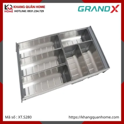 KHAY CHIA MUỖNG NĨA GRANDX SUS304 RỘNG 280MM XT.S280
