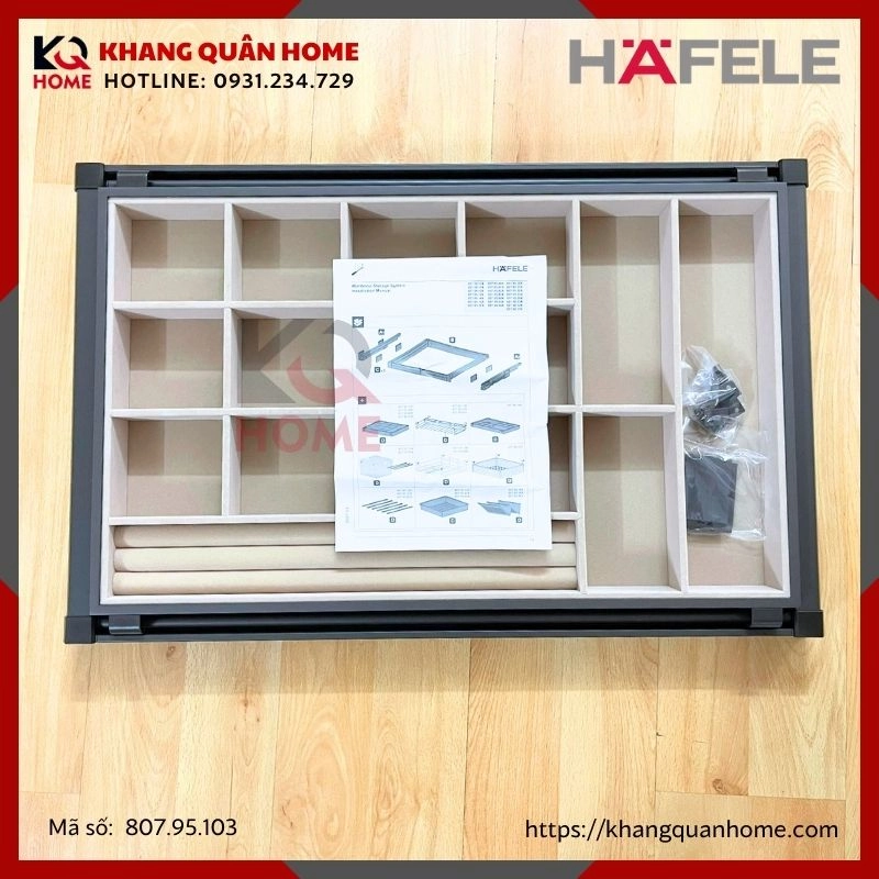 HÌNH THỰC TẾ KHAY ĐỰNG TRANG SỨC 800MM HAFELE 807.95.103