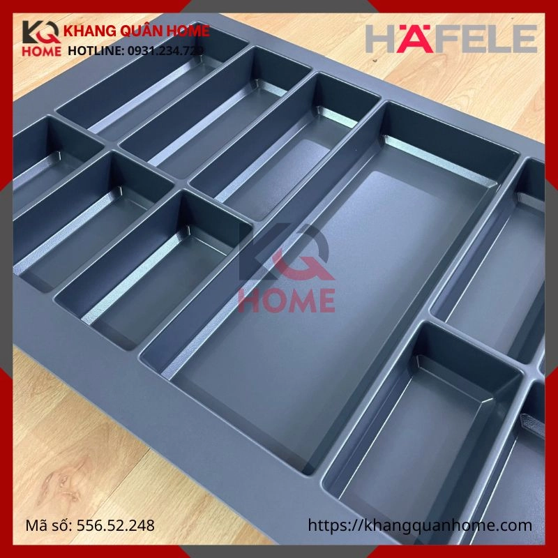 Hình thực tế Khay Chia Muỗng Đũa Hafele Classico Xám R800mm 556.52.248