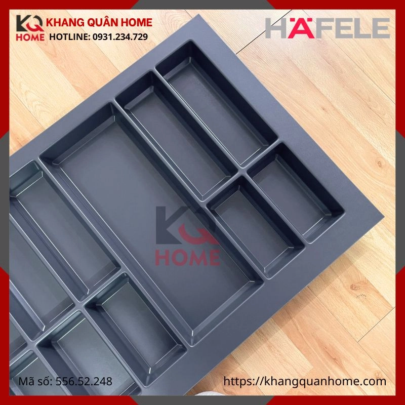 Hình thực tế Khay Chia Muỗng Đũa Hafele Classico Xám R800mm 556.52.248