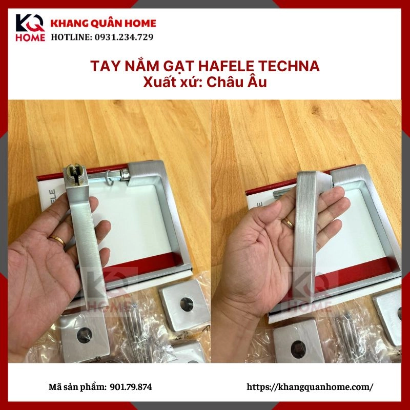 TAY KHÓA CỬA GỖ HAFELE TECHNA 901.79.874