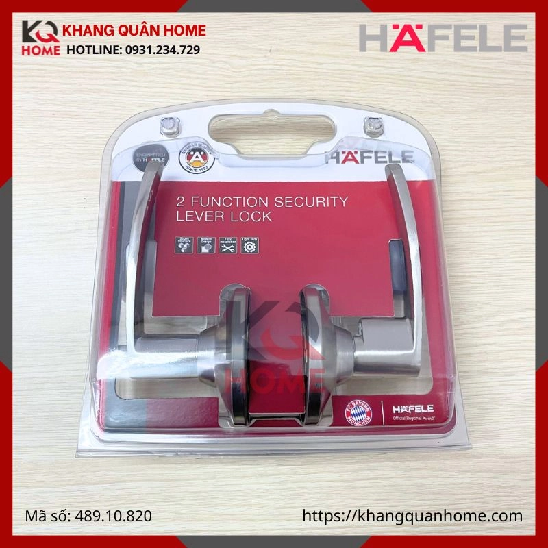 Khóa Tay Nắm Gạt Đầu Vặn Đầu Chìa Cho Cửa Hafele 489.10.820