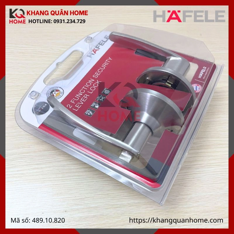 Khóa Tay Nắm Gạt Đầu Vặn Đầu Chìa Cho Cửa Hafele 489.10.820