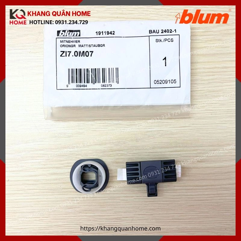 KHỚP NỐI NGĂN KÉO ÂM BLUM MÀU XÁM ZI7.0M07 5209105