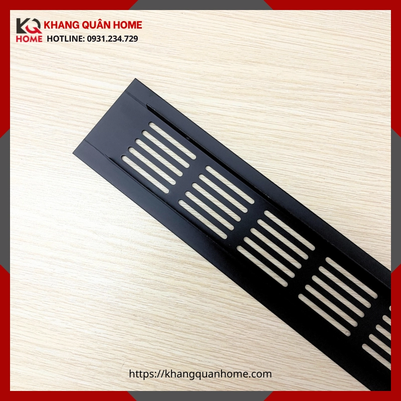 Khe Thoát Nhiệt, Tấm Thông gió Tủ Bếp Dài 400x50mm Màu Đen
