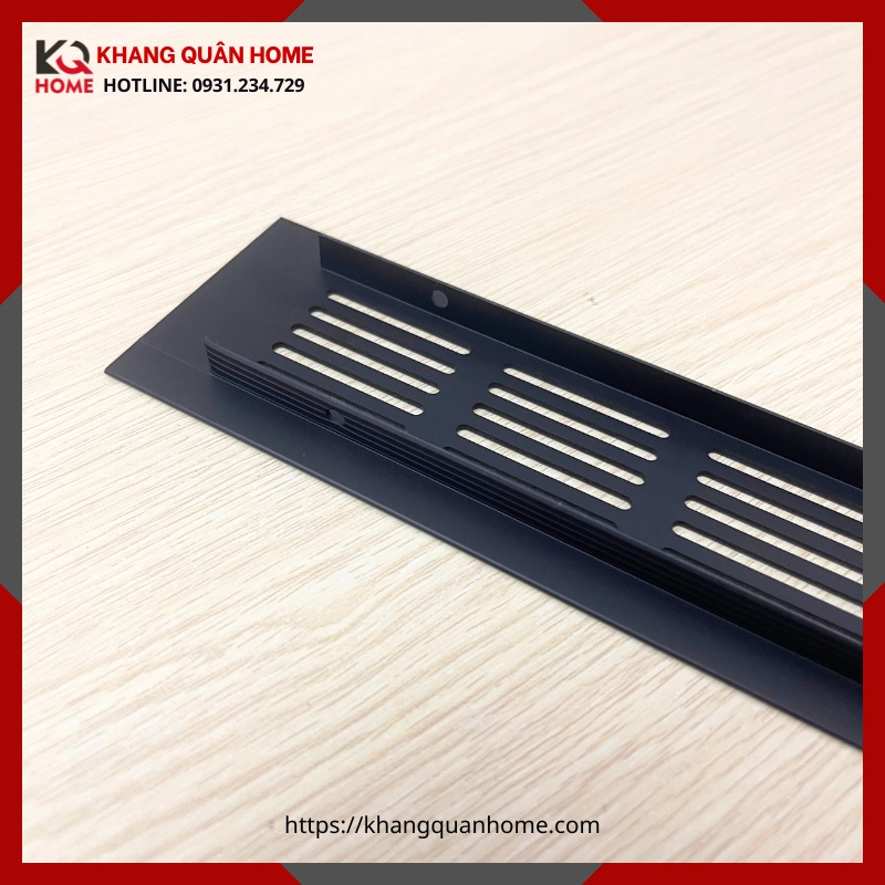Khe Thoát Nhiệt, Tấm Thông gió Tủ Bếp Dài 400x50mm Màu Đen