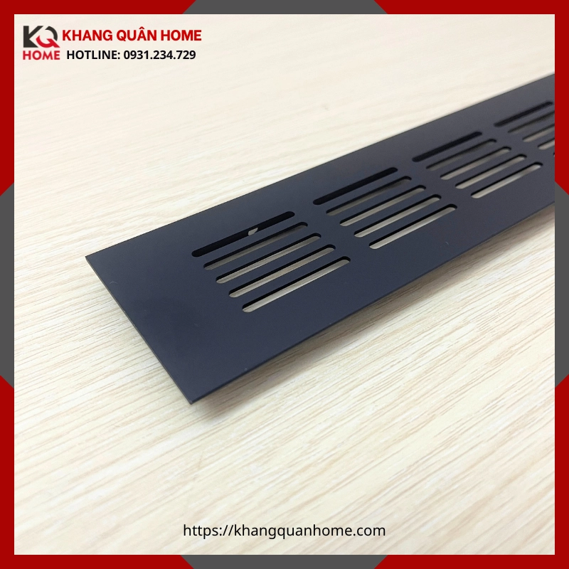 Khe Thoát Nhiệt, Tấm Thông gió Tủ Bếp Dài 400x50mm Màu Đen