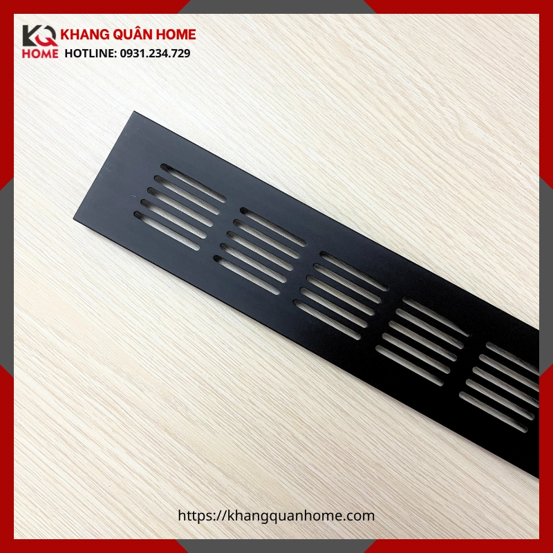 Khe Thoát Nhiệt, Tấm Thông gió Tủ Bếp Dài 400x50mm Màu Đen