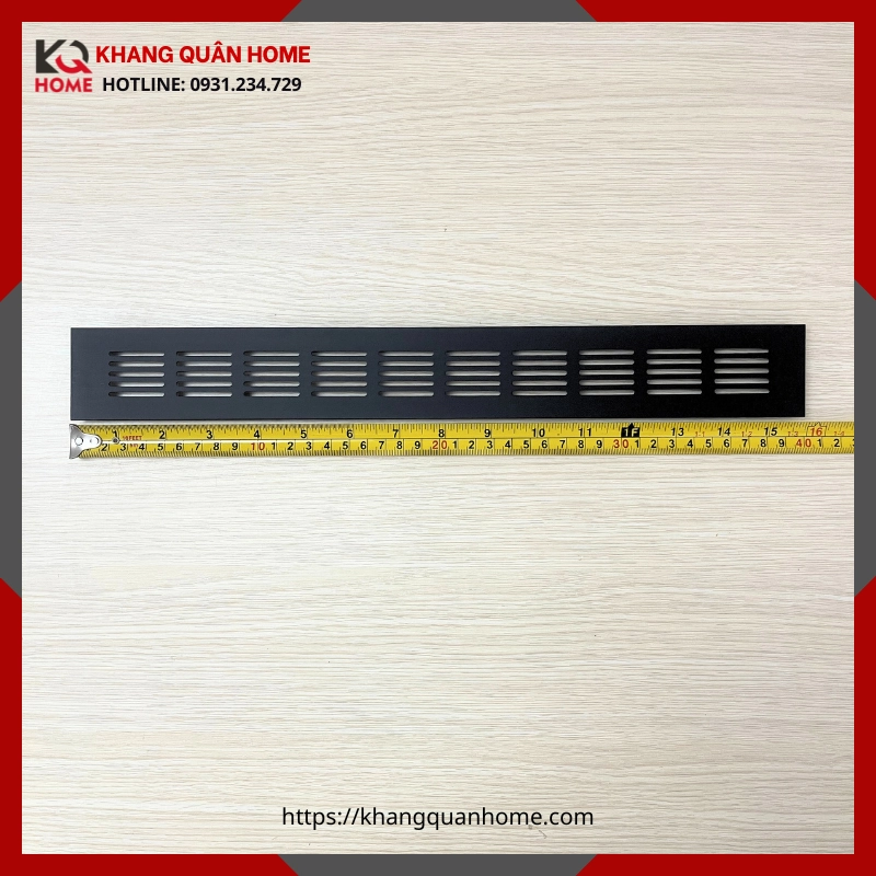 Khe Thoát Nhiệt, Tấm Thông gió Tủ Bếp Dài 400x50mm Màu Đen