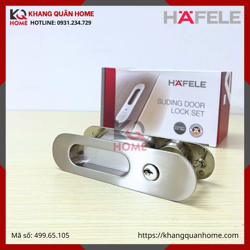 KHÓA TAY NẮM ÂM CỬA TRƯỢT GỖ HAFELE 499.65.105