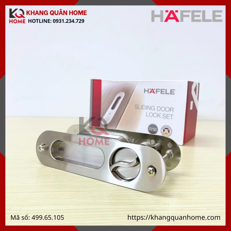 KHÓA TAY NẮM ÂM CỬA TRƯỢT GỖ HAFELE 499.65.105