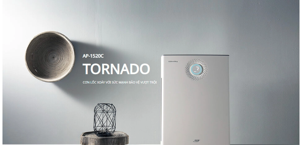 Thực tế Máy lọc không khí Coway TORNADO- AP-1520C - Chính Hãng