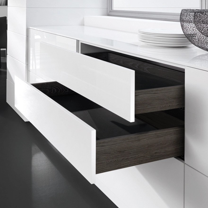 tủ bếp ngăn kéo rây nhấn mở