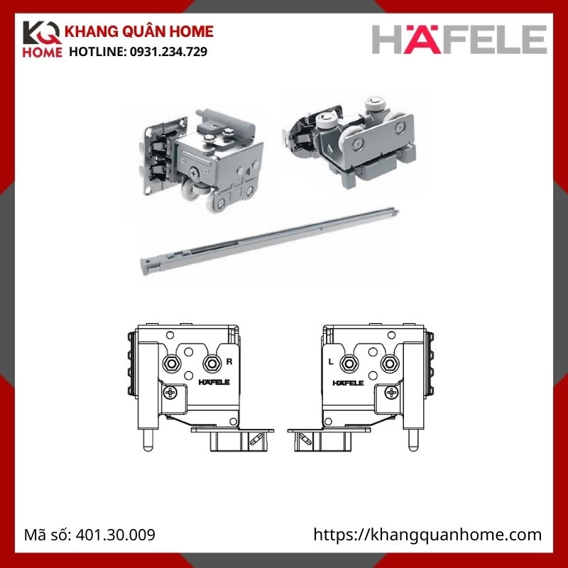 THÔNG SỐ LẮP ĐẶT CỬA TRƯƠT SLIDO FOLD 20 VF HAFELE 401.30.009: