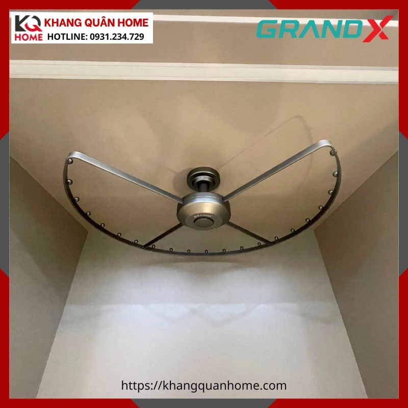 GIÁ XOAY TREO TRẦN GÓC TỦ QUẦN ÁO GRANDX XM.270A