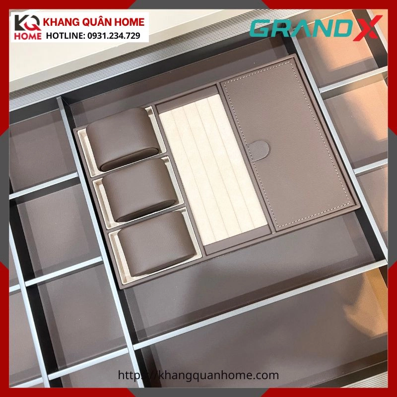 HÌNH THỰC TẾ KHAY ĐỰNG TRANG SỨC GRANDX R900MM XM.90C