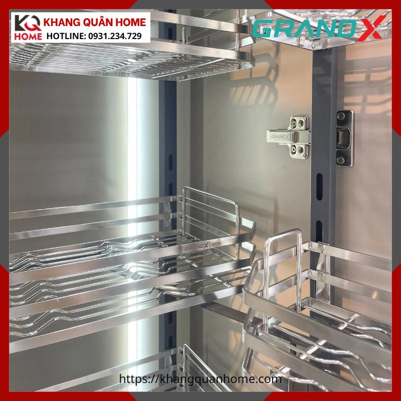 TỦ ĐỒ KHÔ GRANDX NAN DẸT CÁNH MỞ R450MM XPR.450S
