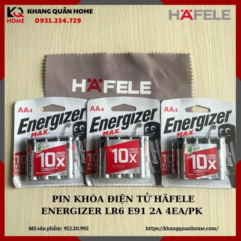 PIN ENERGIZER LR6 E91 2A 4EA/PK HÄFELE