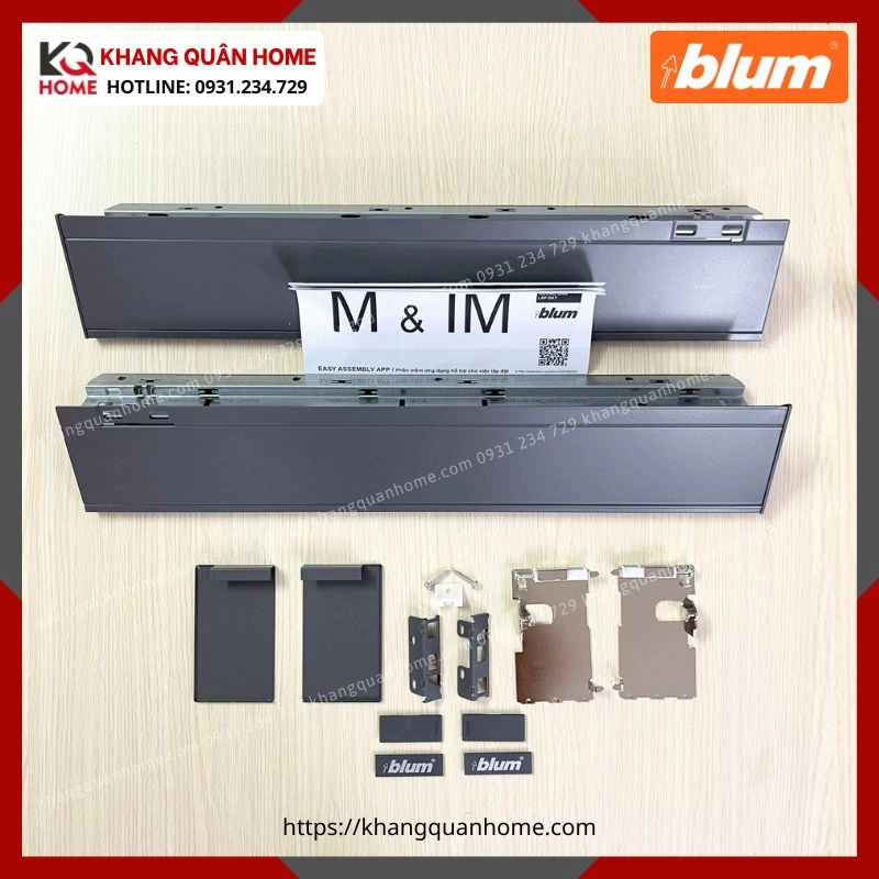 RAY HỘP ÂM BLUM LEGRABOX M 90,5MM XÁM LEGRABOX pure IM 2354413