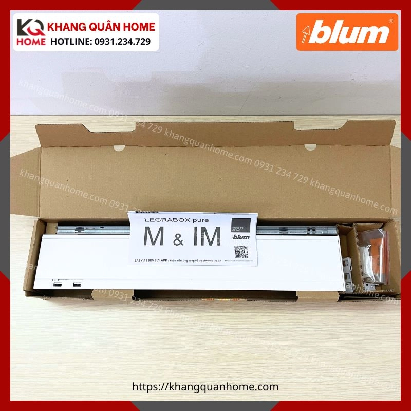 RAY HỘP BLUM LEGRABOX M 90,5MM TRẮNG LEGRABOX pure M 5721353