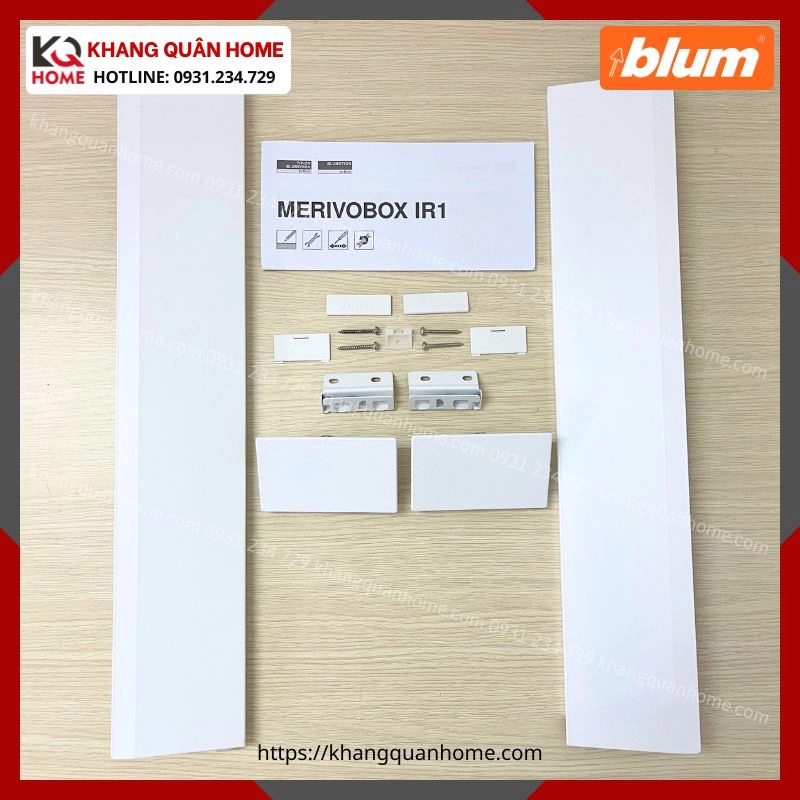 RAY HỘP ÂM BLUM MERIVOBOX IR1 91MM MÀU TRẮNG 6234006