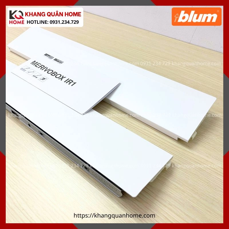 RAY HỘP ÂM BLUM MERIVOBOX IR1 91MM MÀU TRẮNG 6234006