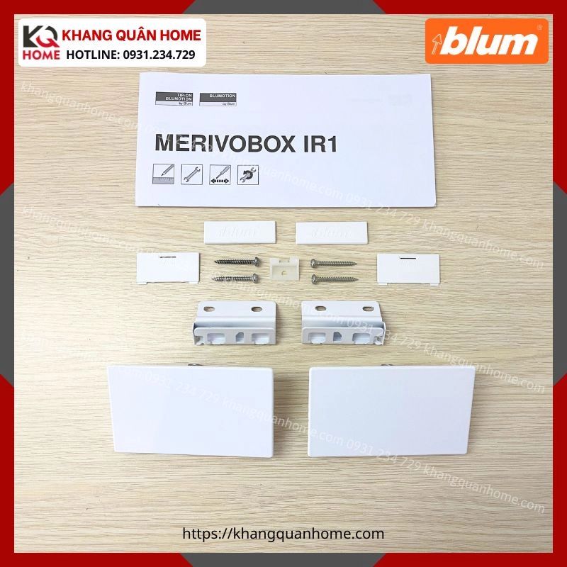 RAY HỘP ÂM BLUM MERIVOBOX IR1 91MM MÀU TRẮNG 6234006