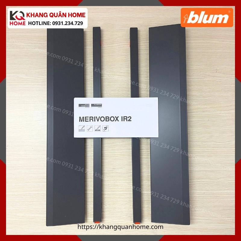 RAY HỘP ÂM BLUM MERIVOBOX IR2 192MM XÁM ĐẬM 6847435
