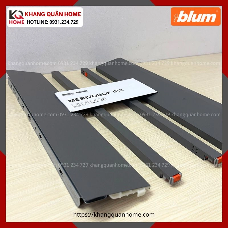 RAY HỘP ÂM BLUM MERIVOBOX IR2 192MM XÁM ĐẬM 6847435