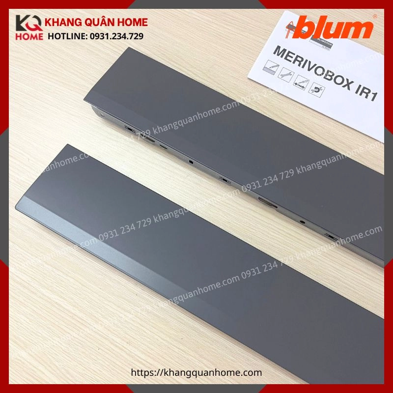 RAY HỘP ÂM BLUM MERIVOBOX M 91MM XÁM ĐẬM IR1 8681701