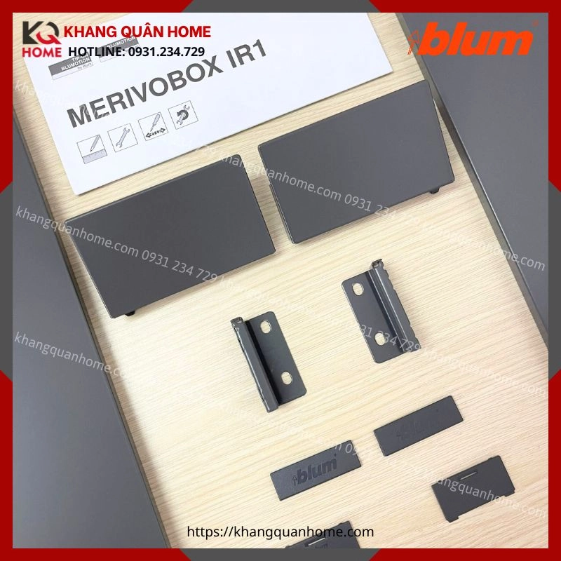 RAY HỘP ÂM BLUM MERIVOBOX M 91MM XÁM ĐẬM IR1 8681701