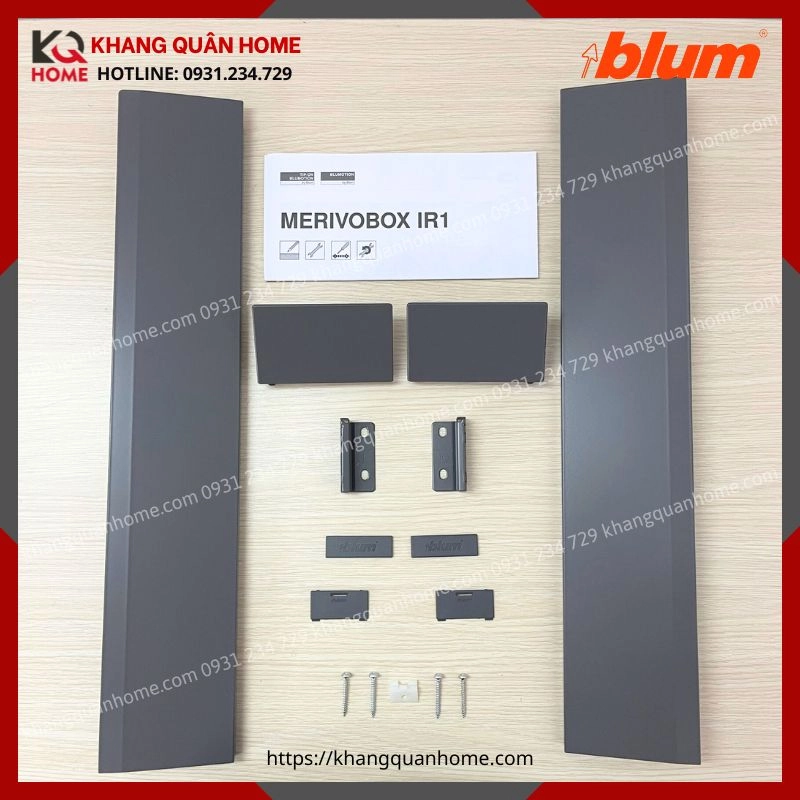 RAY HỘP ÂM BLUM MERIVOBOX M 91MM XÁM ĐẬM IR1 8681701